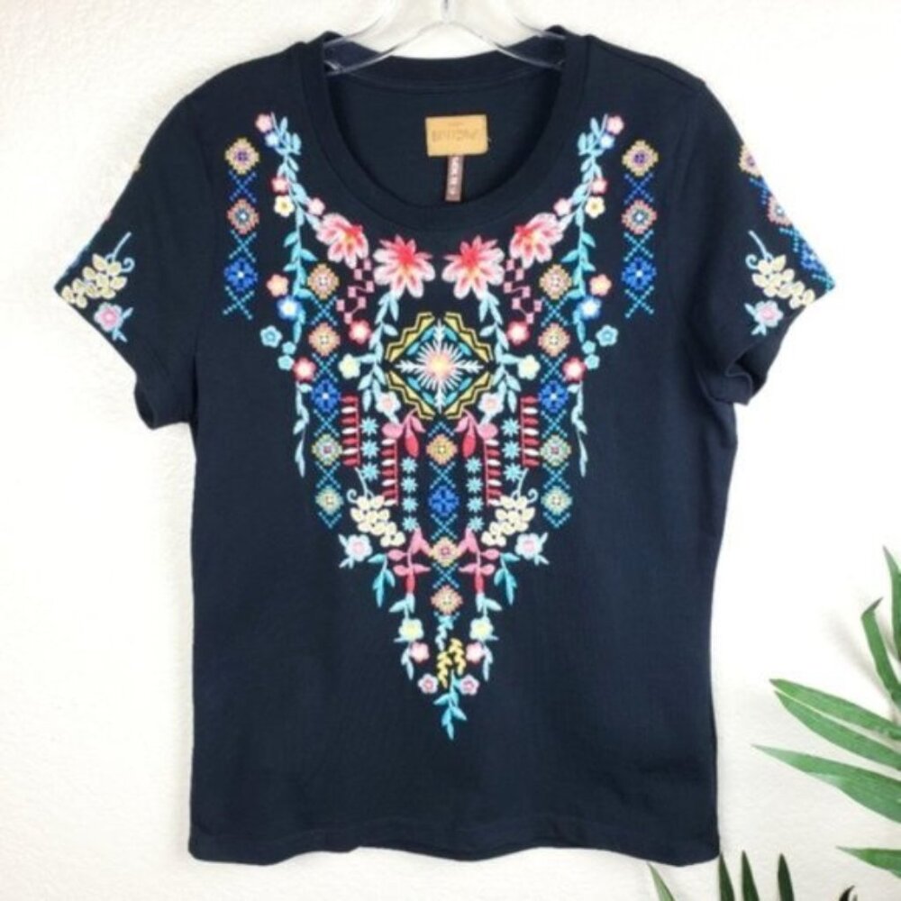 Driftwood Sundance Embroidered Bohemian 'Classic Tee' size S Resortwear Festival - Picture 2 of 13